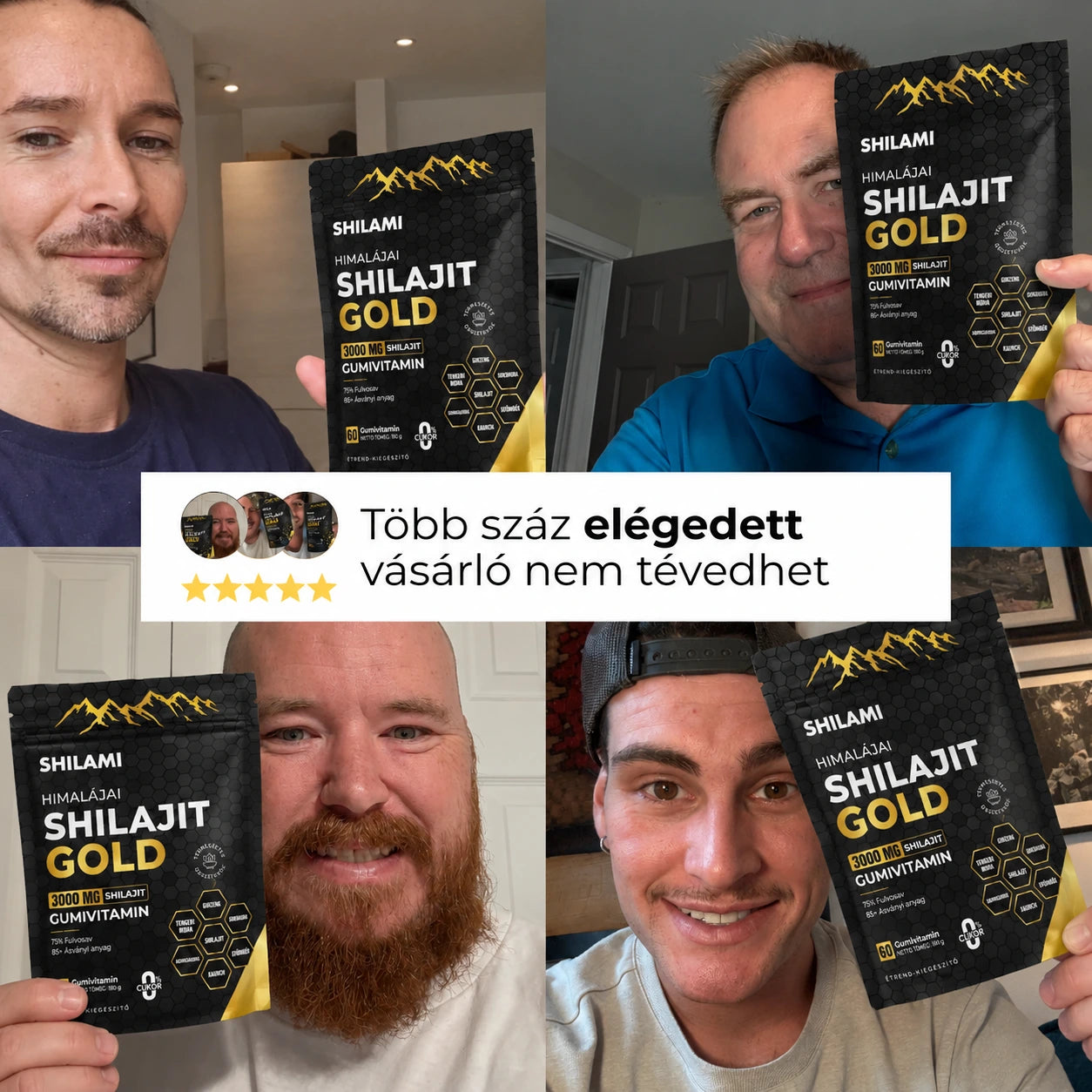 6 az 1-ben Shilajit Gumivitamin
