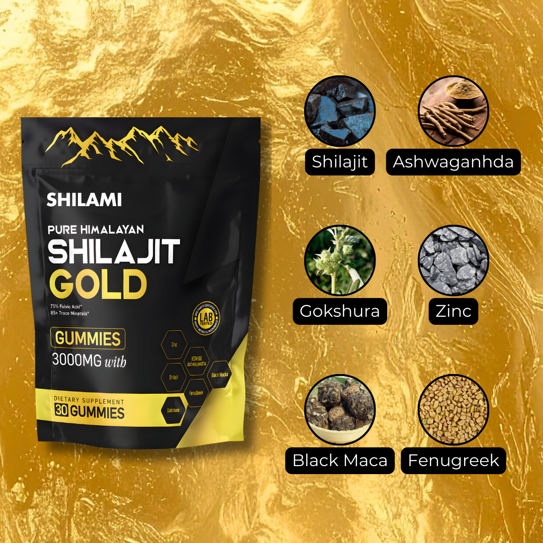 6 az 1-ben Shilajit Gumivitamin