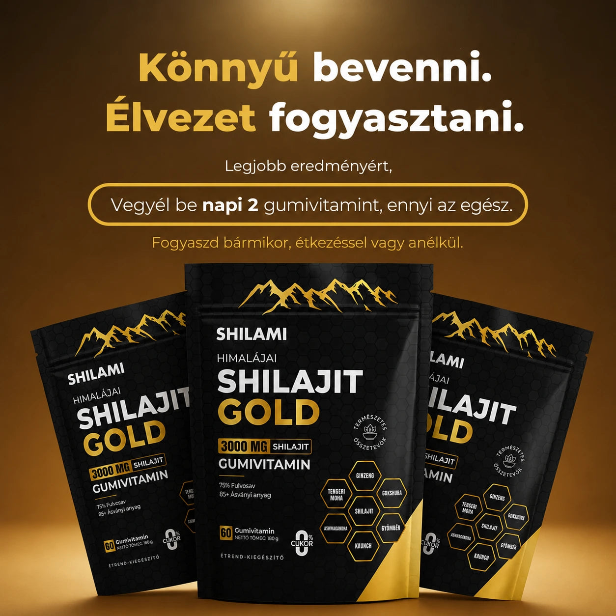 6 az 1-ben Shilajit Gumivitamin